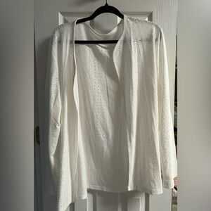 Women’s plus size eyelet cardigan